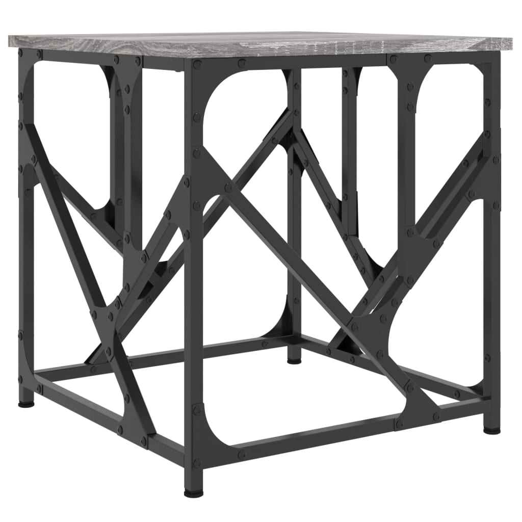 Salontafel 45X45X47,5 Cm Bewerkt Hout 45 x 45 x 47.5 cm Grijs sonoma
