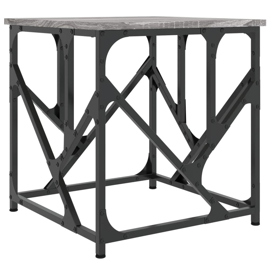 Salontafel 45X45X47,5 Cm Bewerkt Hout 45 x 45 x 47.5 cm Grijs sonoma