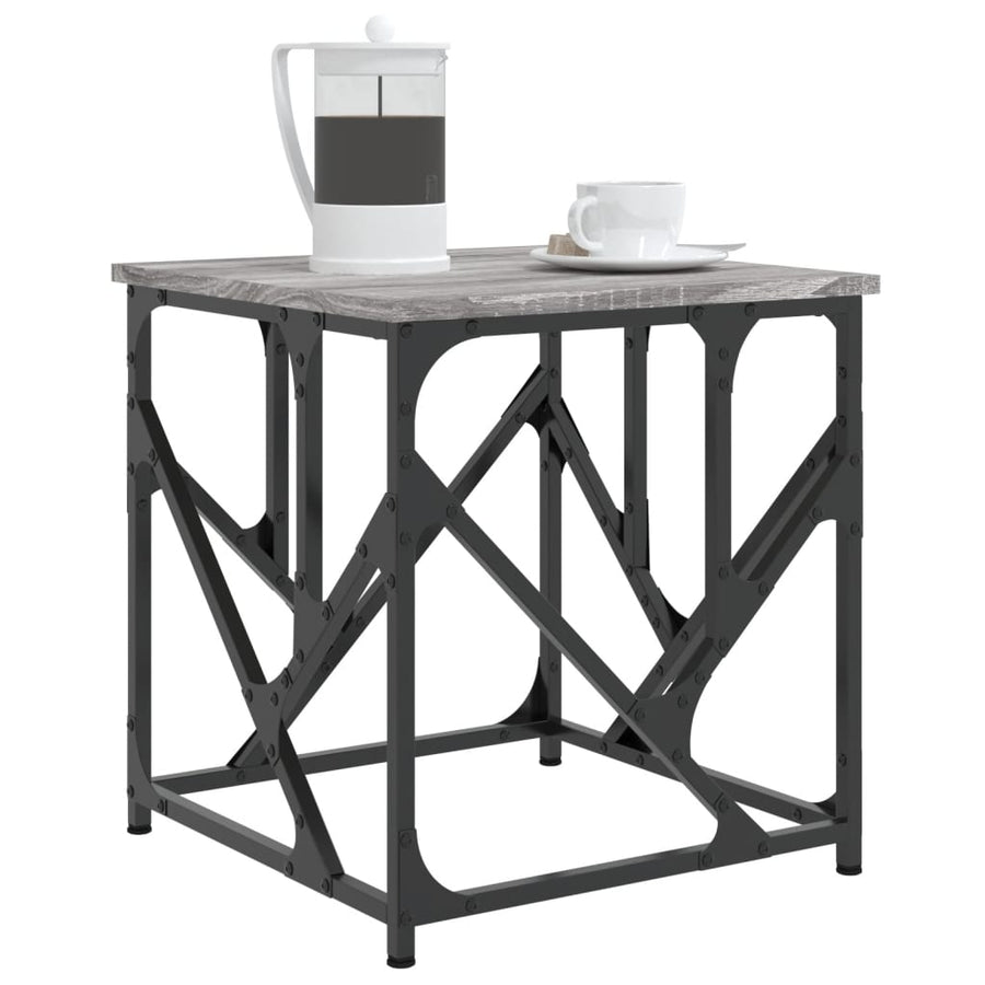 Salontafel 45X45X47,5 Cm Bewerkt Hout 45 x 45 x 47.5 cm Grijs sonoma