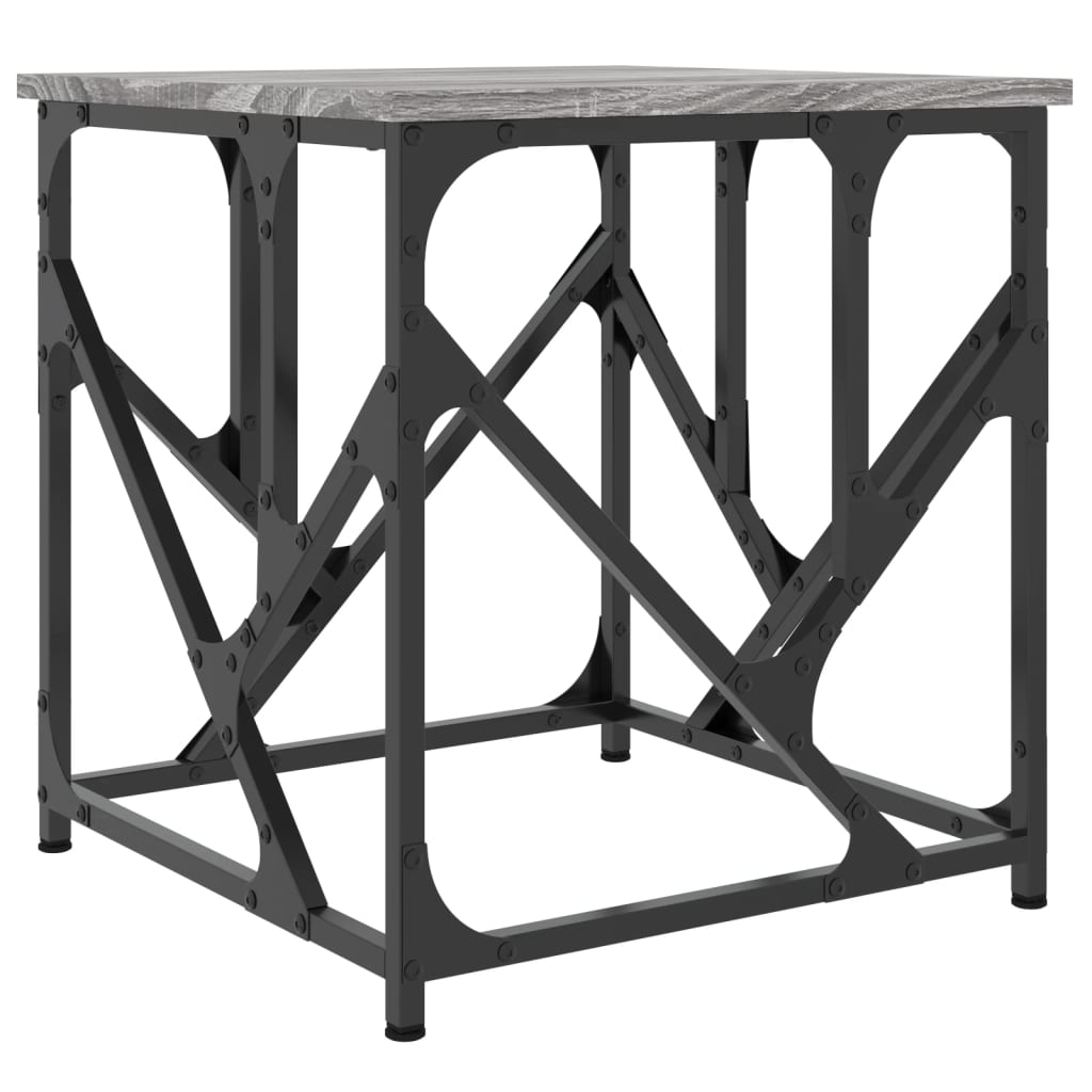 Salontafel 45X45X47,5 Cm Bewerkt Hout 45 x 45 x 47.5 cm Grijs sonoma