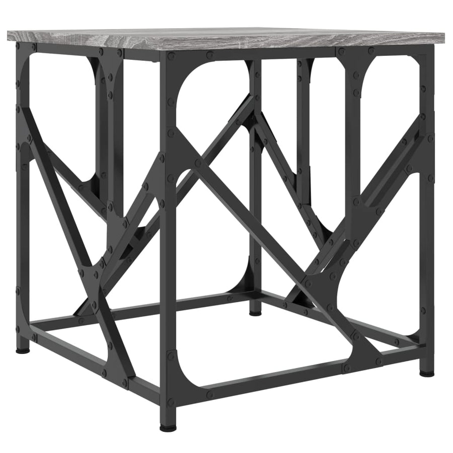 Salontafel 45X45X47,5 Cm Bewerkt Hout 45 x 45 x 47.5 cm Grijs sonoma