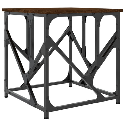 Salontafel 45X45X47,5 Cm Bewerkt Hout 45 x 45 x 47.5 cm bruin eikenkleur