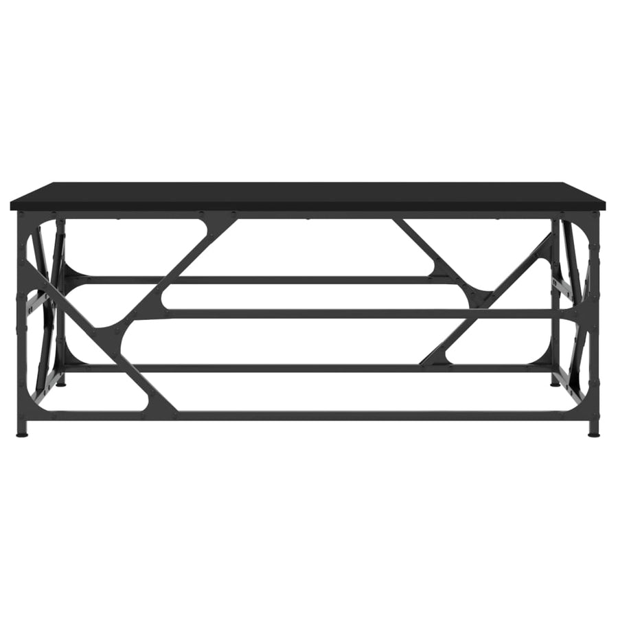 Salontafel Bewerkt Hout Eikenkleurig 100 x 50 x 40 cm Zwart