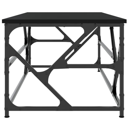 Salontafel Bewerkt Hout Eikenkleurig 100 x 50 x 40 cm Zwart