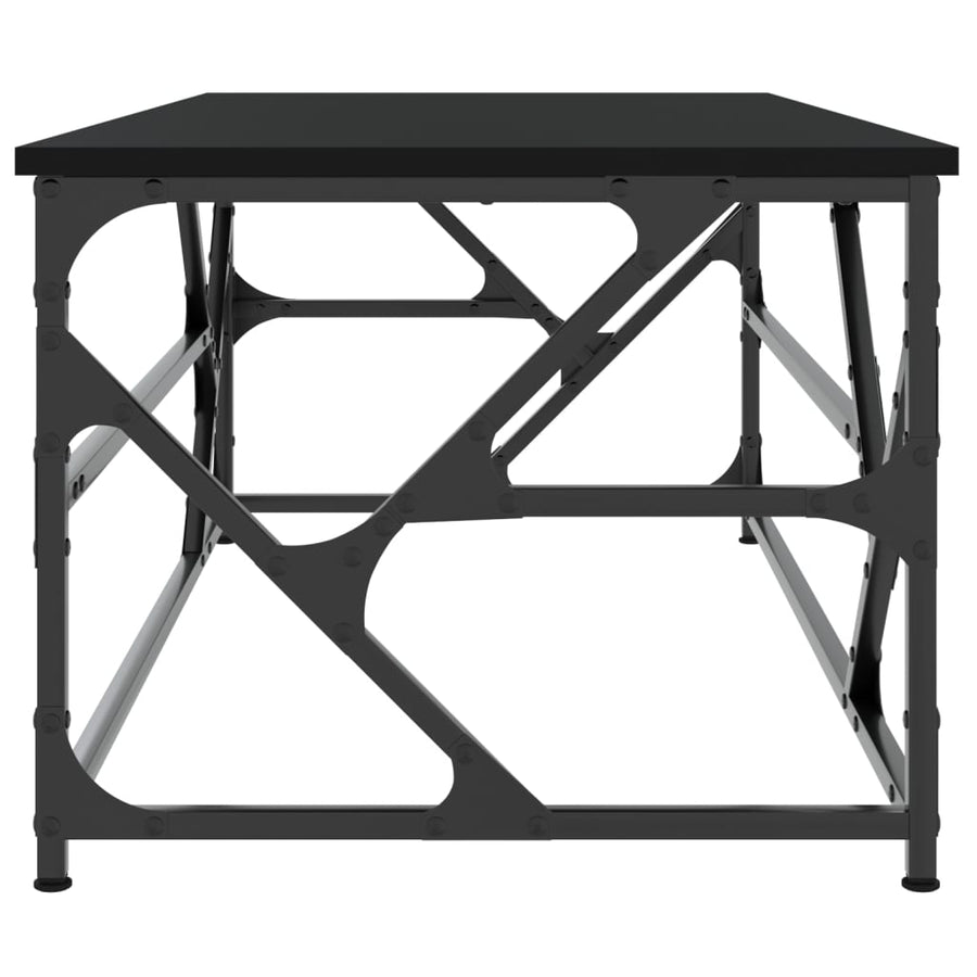 Salontafel Bewerkt Hout Eikenkleurig 100 x 50 x 40 cm Zwart