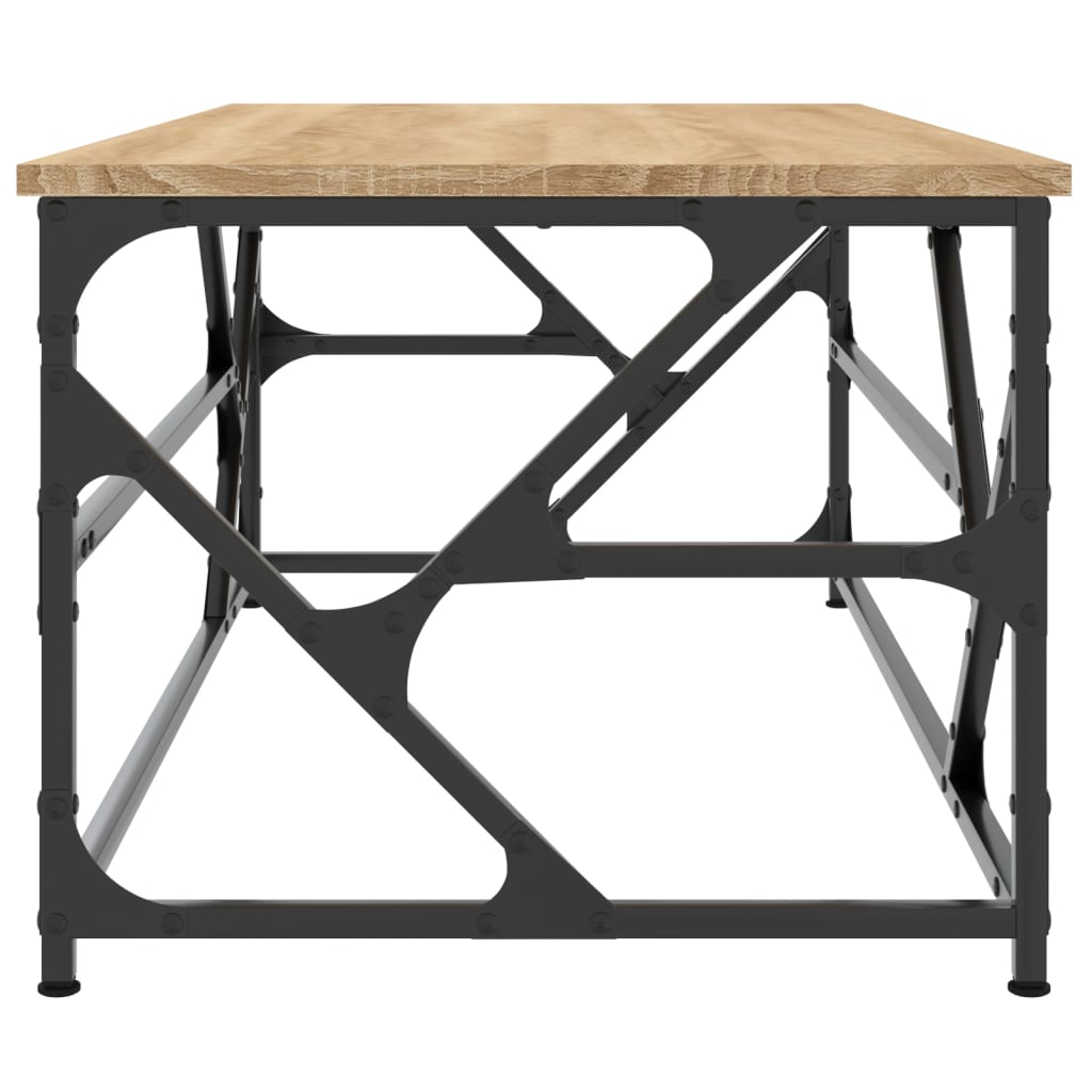 Salontafel Bewerkt Hout Kleurig 100 x 50 x 40 cm Sonoma eiken