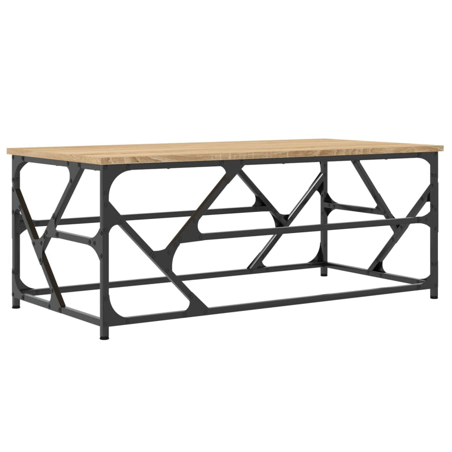 Salontafel Bewerkt Hout Kleurig 100 x 50 x 40 cm Sonoma eiken