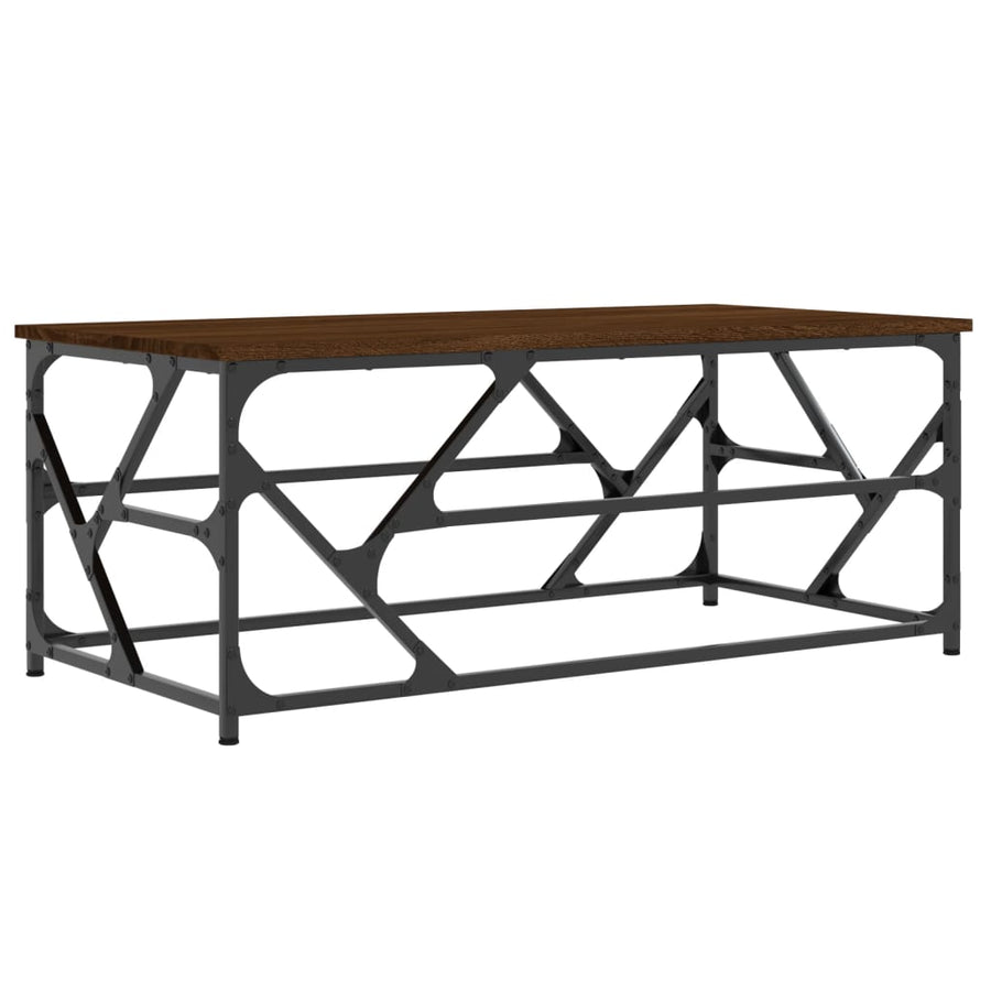 Salontafel Bewerkt Hout Bruineiken 100 x 50 x 40 cm bruin eikenkleur