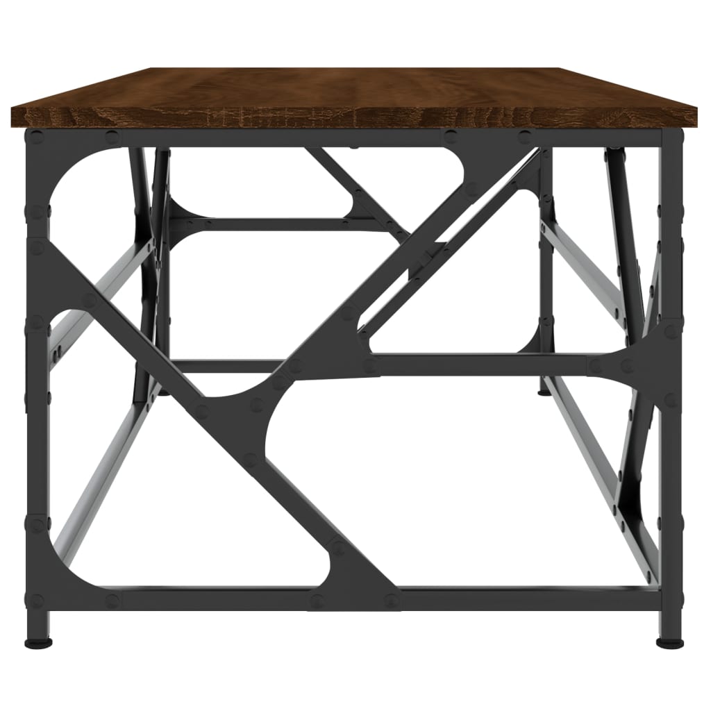 Salontafel Bewerkt Hout Bruineiken 100 x 50 x 40 cm bruin eikenkleur