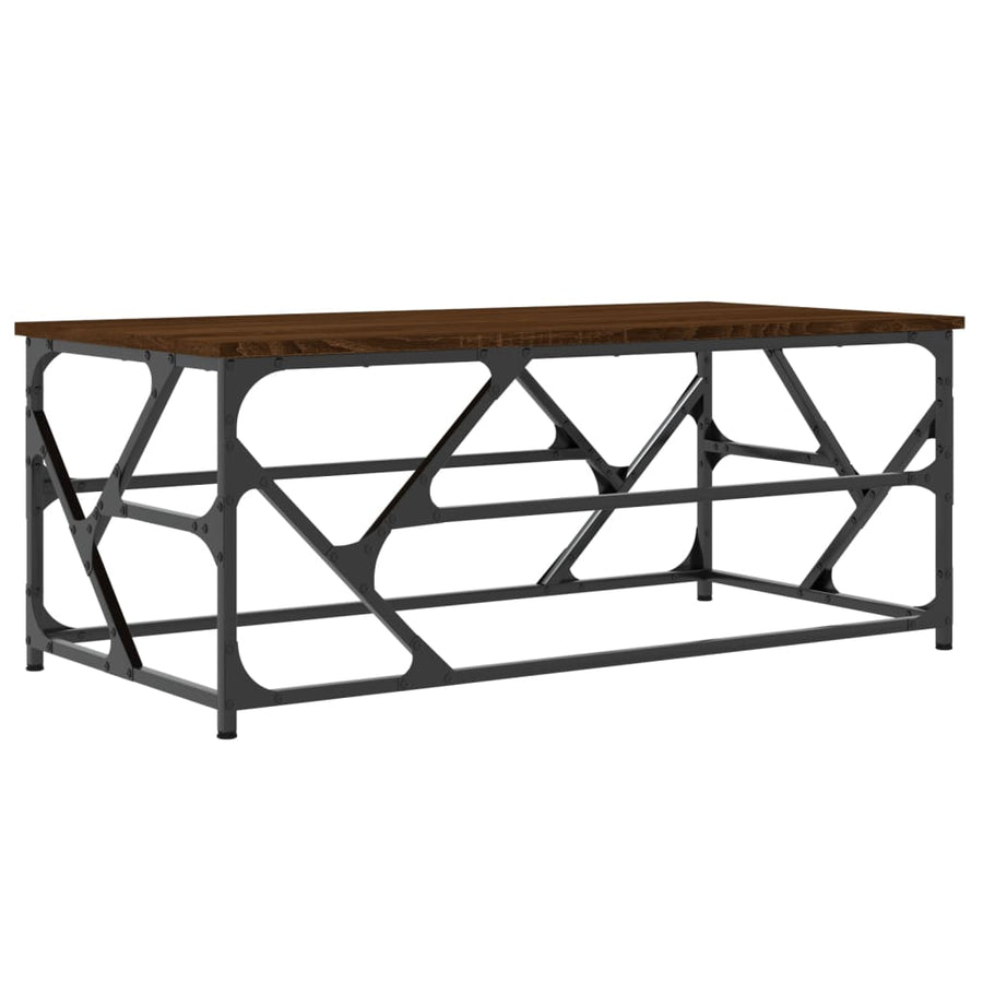 Salontafel Bewerkt Hout Bruineiken 100 x 50 x 40 cm bruin eikenkleur
