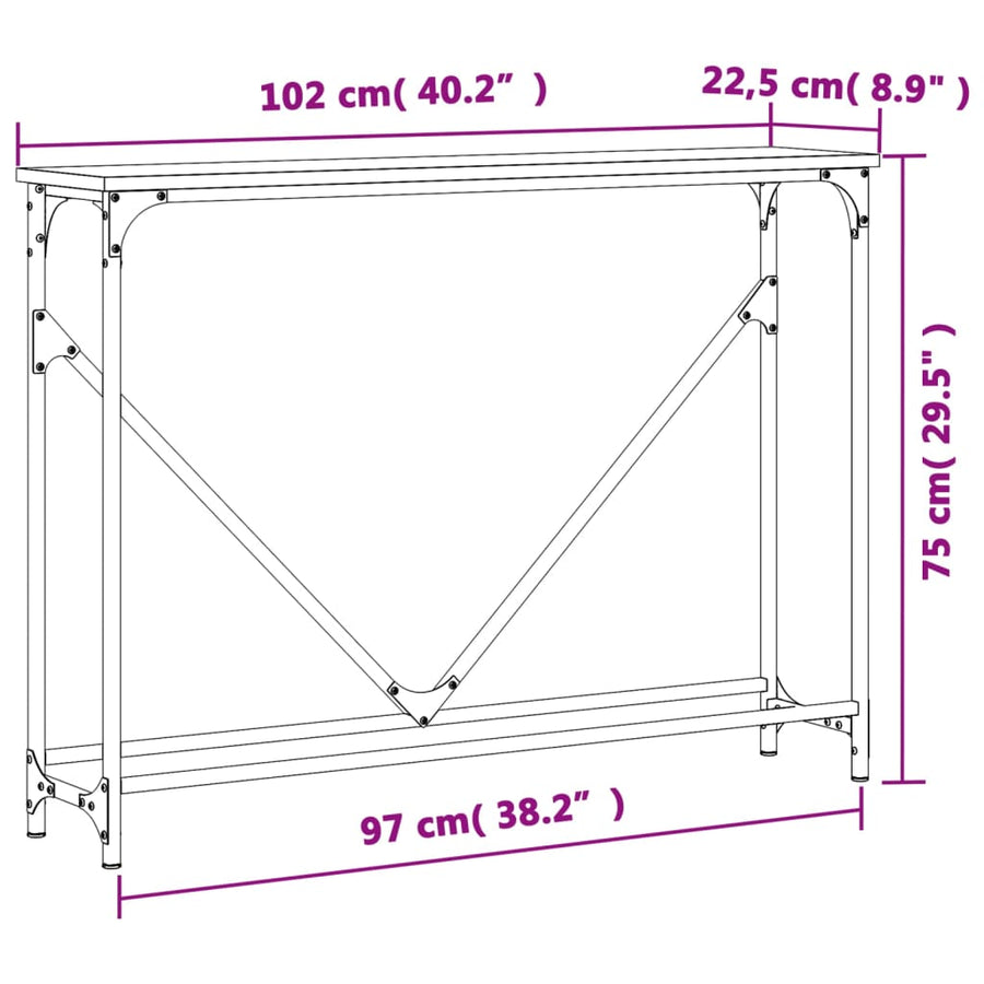 Wandtafel 02X22,5X75 Cm Bewerkt Hout Zwart