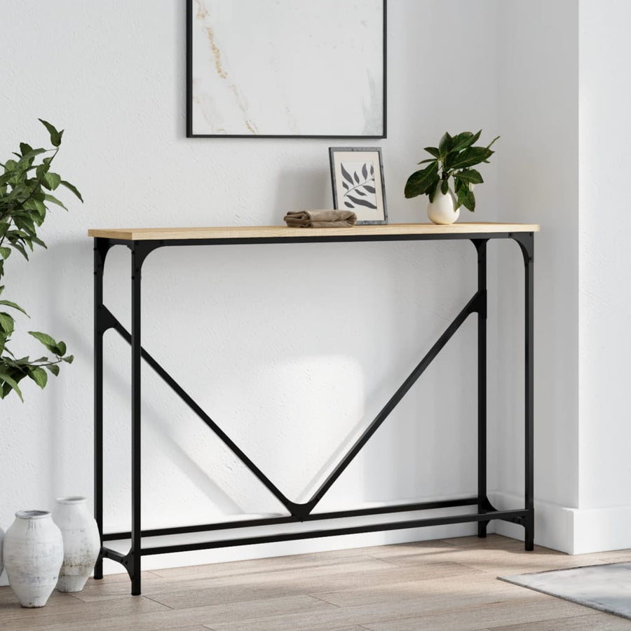 Wandtafel 102X22,5X75 Cm Bewerkt Hout Sonoma Eikenkleurig