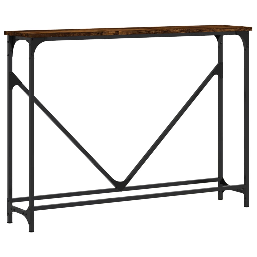 Wandtafel 102X22,5X75 Cm Bewerkt Hout Gerookt Eikenkleurig