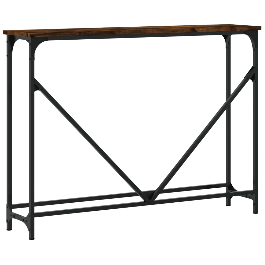 Wandtafel 102X22,5X75 Cm Bewerkt Hout Gerookt Eikenkleurig