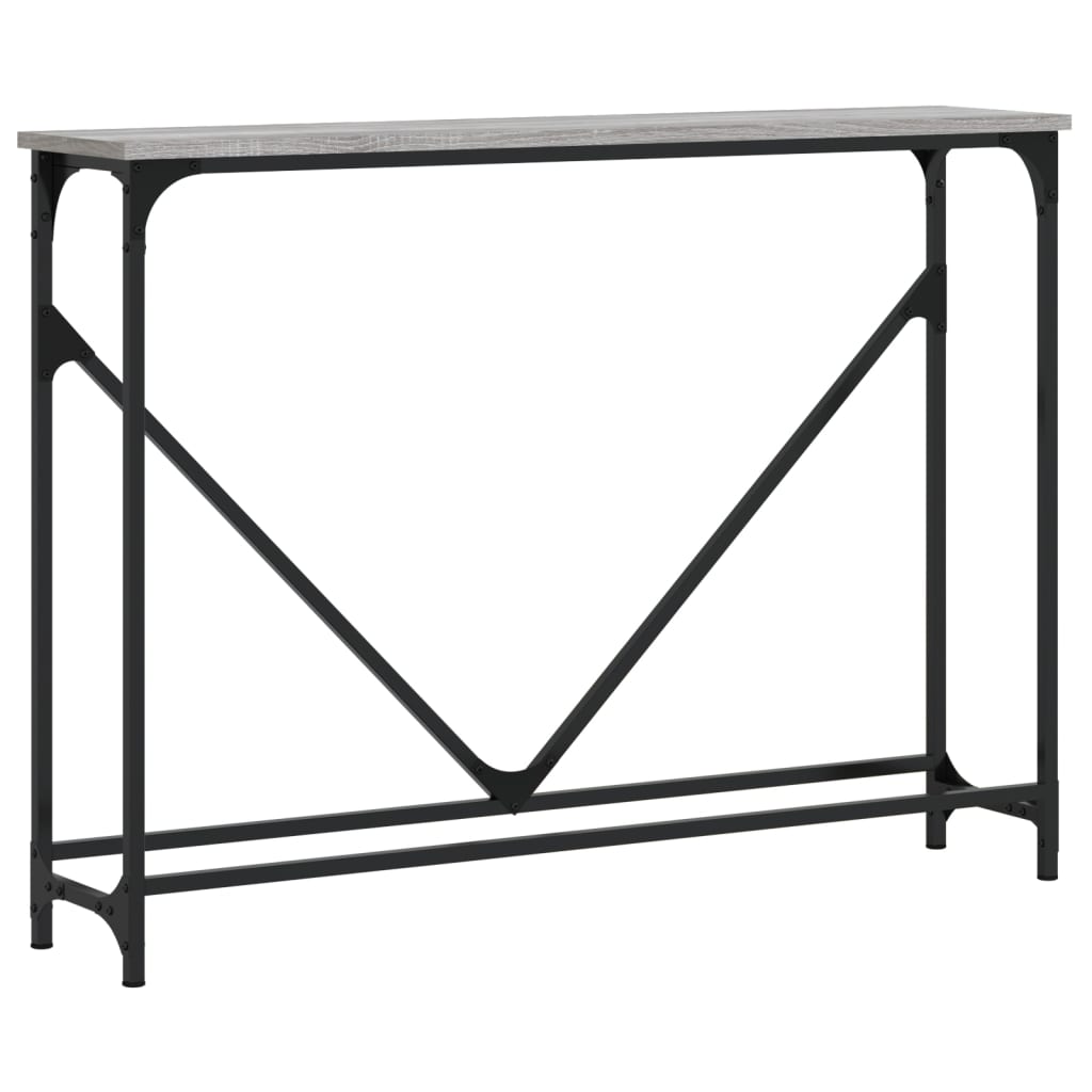 Wandtafel 102X22,5X75 Cm Bewerkt Hout Grijs Sonoma Eikenkleurig