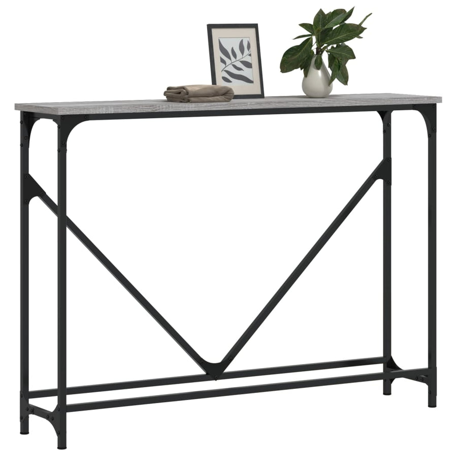 Wandtafel 102X22,5X75 Cm Bewerkt Hout Grijs Sonoma Eikenkleurig