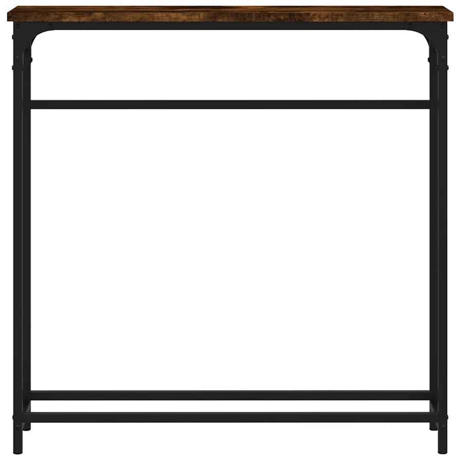 Wandtafel 75x19,5x75 cm bewerkt hout gerookt eikenkleurig
