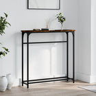 Console table 75x19.5x75 cm treated smoked oak wood