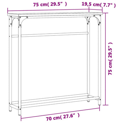 Wandtafel 75X9,5X75 Cm Bewerkt Hout Eikenkleurig Grijs sonoma