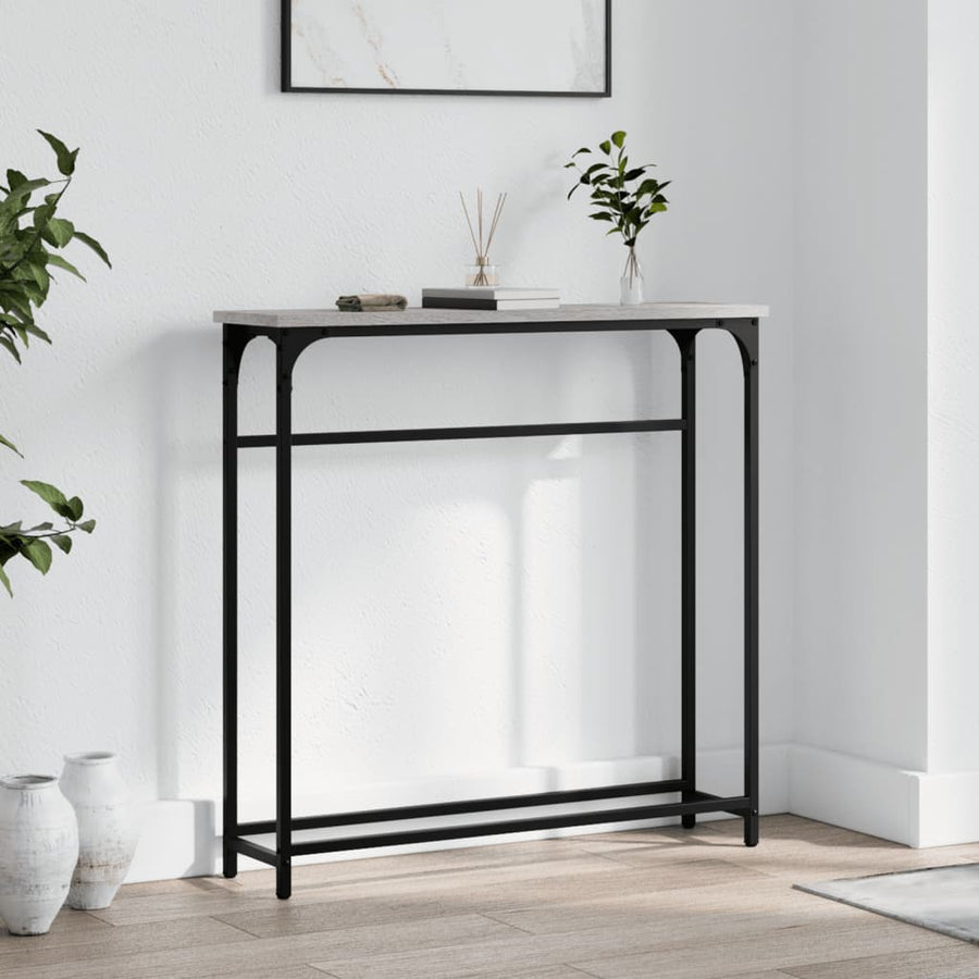 Wandtafel 75X9,5X75 Cm Bewerkt Hout Eikenkleurig Grijs sonoma