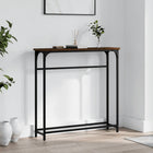 Wandtafel 75x19,5x75 cm bewerkt hout bruin