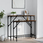 Wandtafels 2 st bewerkt hout bruin 95x26x80 cm