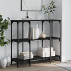 Console table 102x35x90 cm reclaimed wood black
