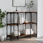 Console table 102x35x90 cm engineered wood smoked oak finish