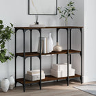 Console table 102x35x90 cm treated wood brown oak finish