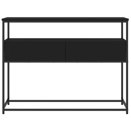 Wandtafel 100x40x75 cm bewerkt hout zwart