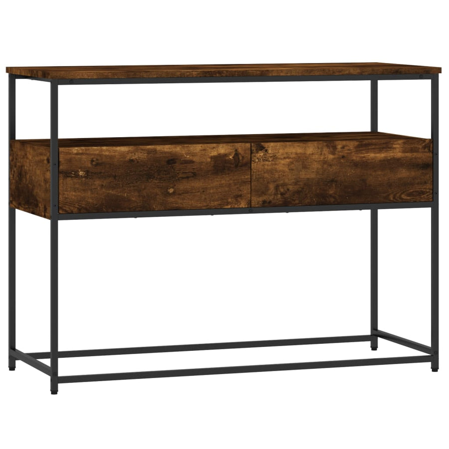 Wandtafel 100X40X75 Cm Bewerkt Hout Gerookt Eikenkleurig