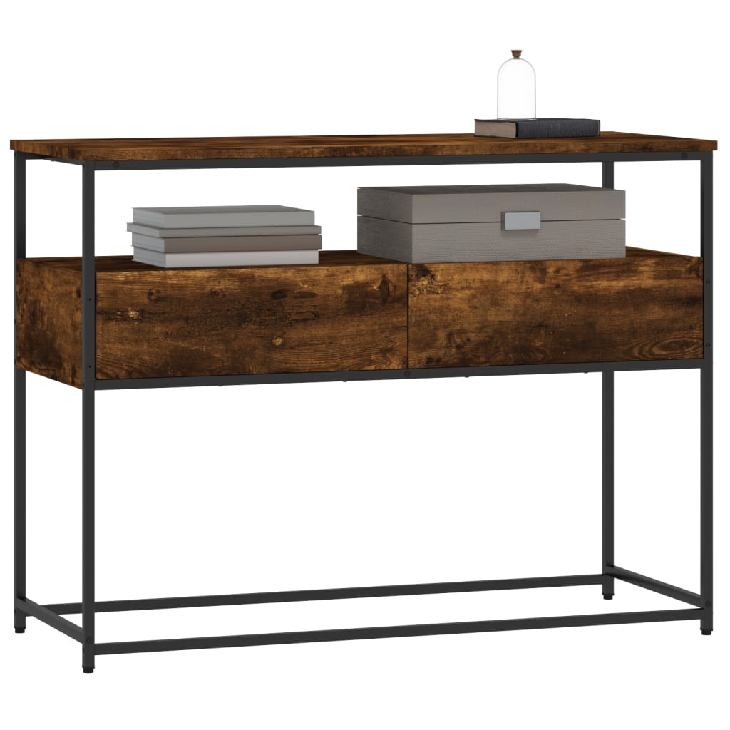 Wandtafel 100X40X75 Cm Bewerkt Hout Gerookt Eikenkleurig