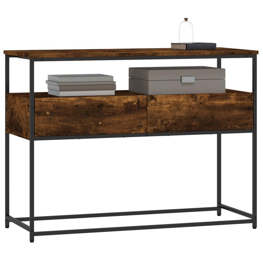 Wandtafel 100X40X75 Cm Bewerkt Hout Gerookt Eikenkleurig