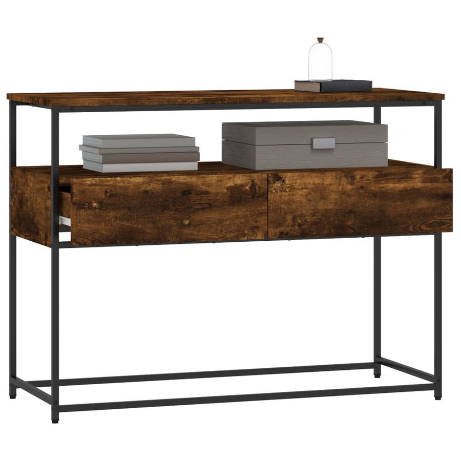 Wandtafel 100X40X75 Cm Bewerkt Hout Gerookt Eikenkleurig