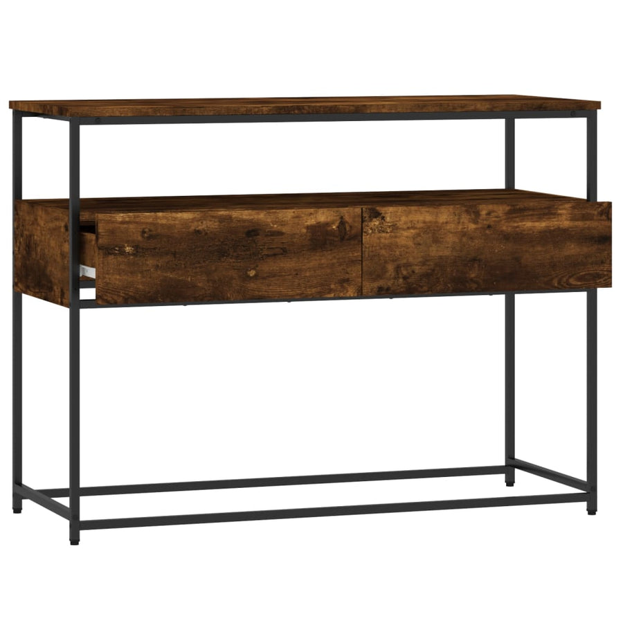 Wandtafel 100X40X75 Cm Bewerkt Hout Gerookt Eikenkleurig