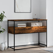 Wandtafel 100x40x75 cm bewerkt hout gerookt eiken