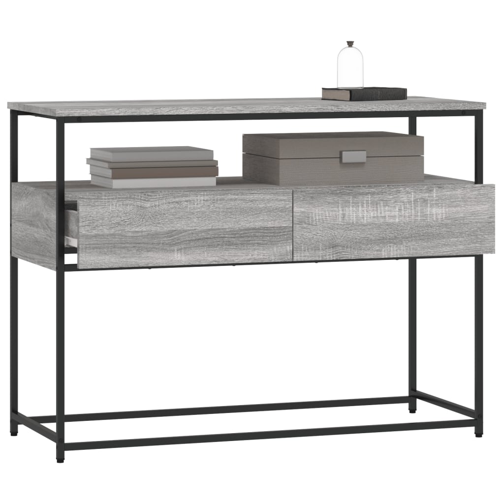Wandtafel 100X40X75 Cm Bewerkt Hout Grijs Sonoma Eikenkleurig