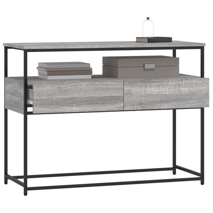 Wandtafel 100X40X75 Cm Bewerkt Hout Grijs Sonoma Eikenkleurig