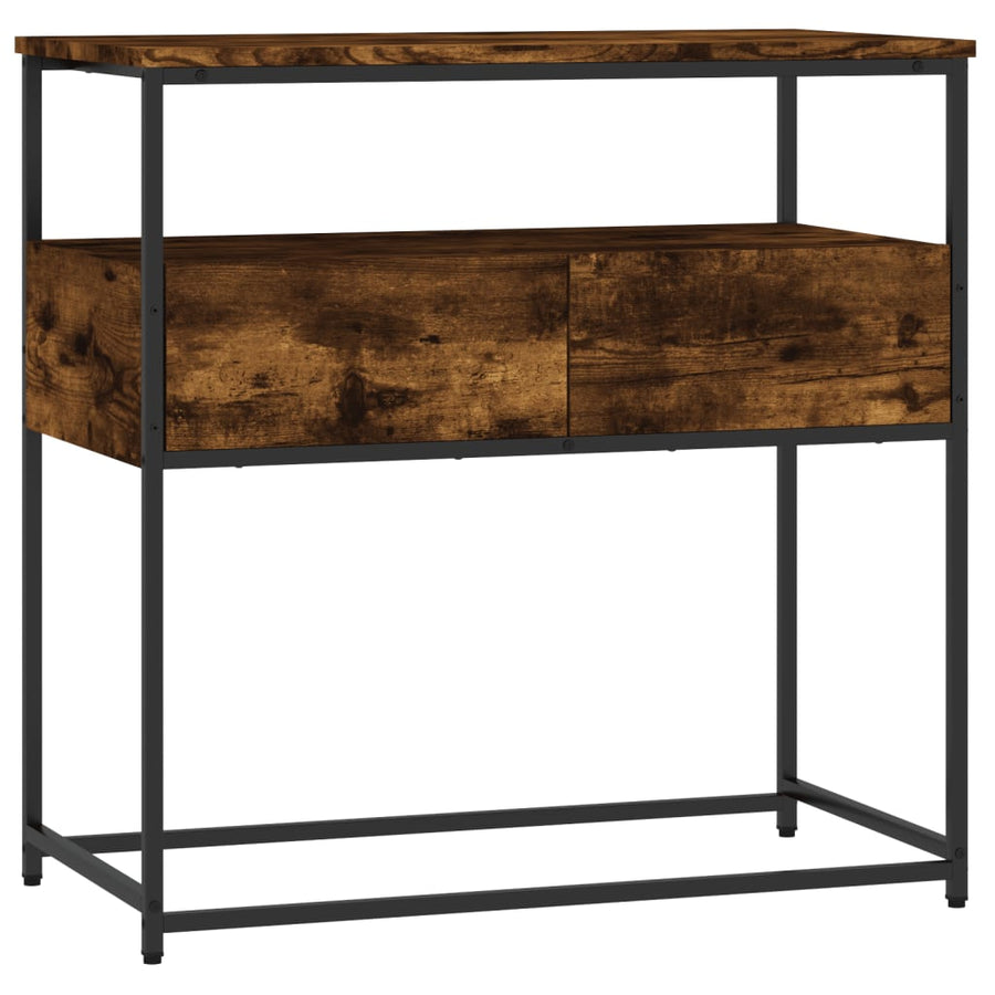 Wandtafel 75X40X75 Cm Bewerkt Hout Gerookt Eikenkleurig