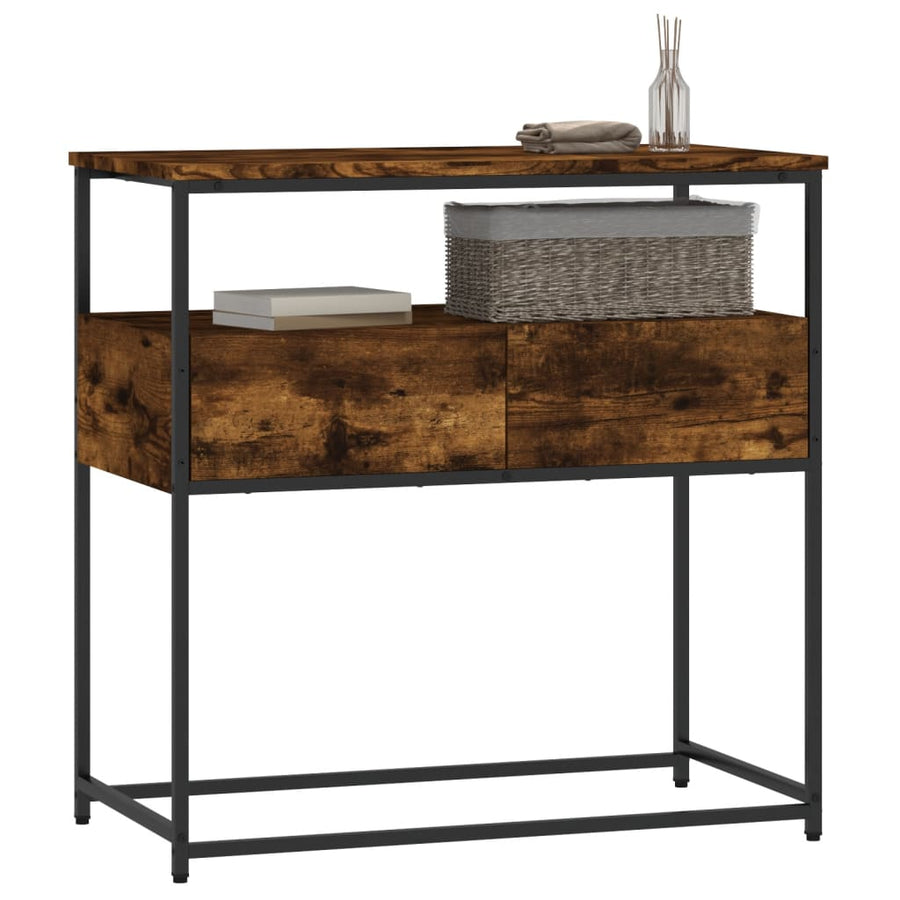 Wandtafel 75X40X75 Cm Bewerkt Hout Gerookt Eikenkleurig