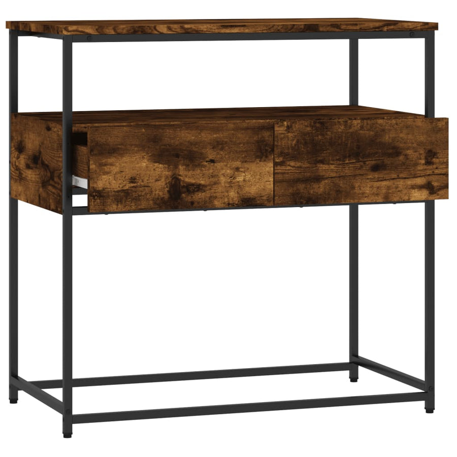 Wandtafel 75X40X75 Cm Bewerkt Hout Gerookt Eikenkleurig