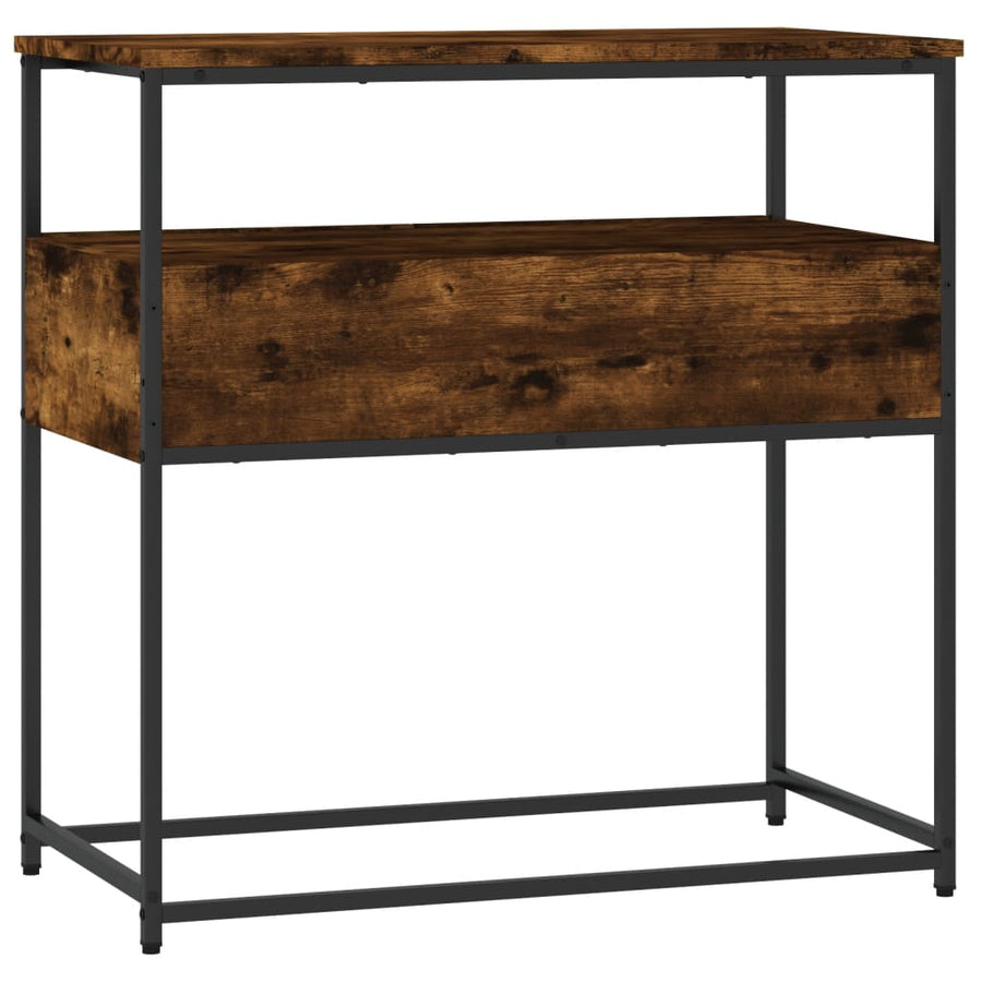 Wandtafel 75X40X75 Cm Bewerkt Hout Gerookt Eikenkleurig