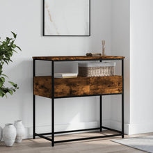 Wandtafel 75X40X75 Cm Bewerkt Hout Gerookt Eikenkleurig