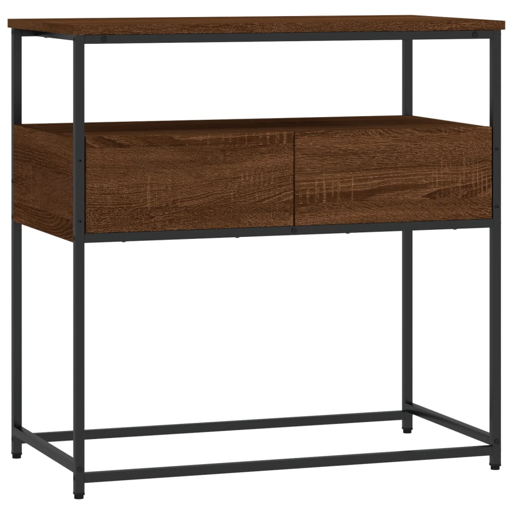 Wandtafel 75X40X75 Cm Bewerkt Hout Bruin Eikenkleur