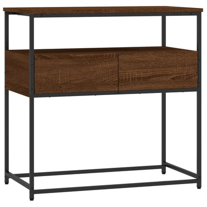 Wandtafel 75X40X75 Cm Bewerkt Hout Bruin Eikenkleur