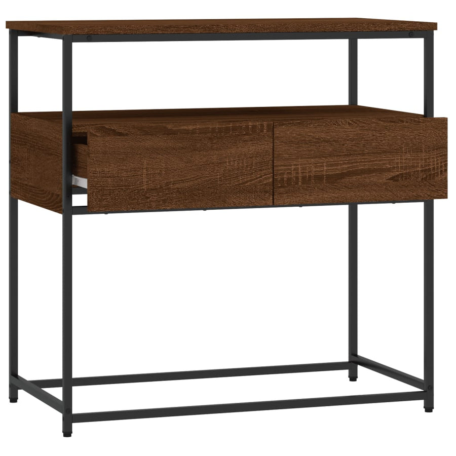 Wandtafel 75X40X75 Cm Bewerkt Hout Bruin Eikenkleur