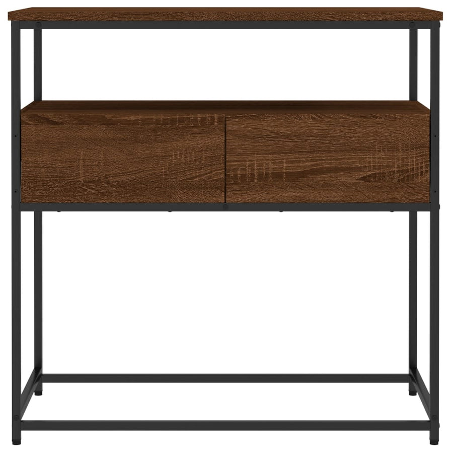 Wandtafel 75X40X75 Cm Bewerkt Hout Bruin Eikenkleur