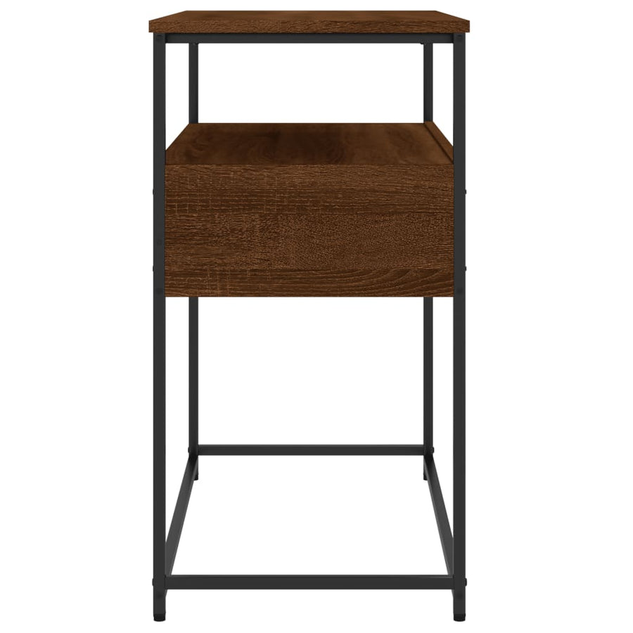 Wandtafel 75X40X75 Cm Bewerkt Hout Bruin Eikenkleur