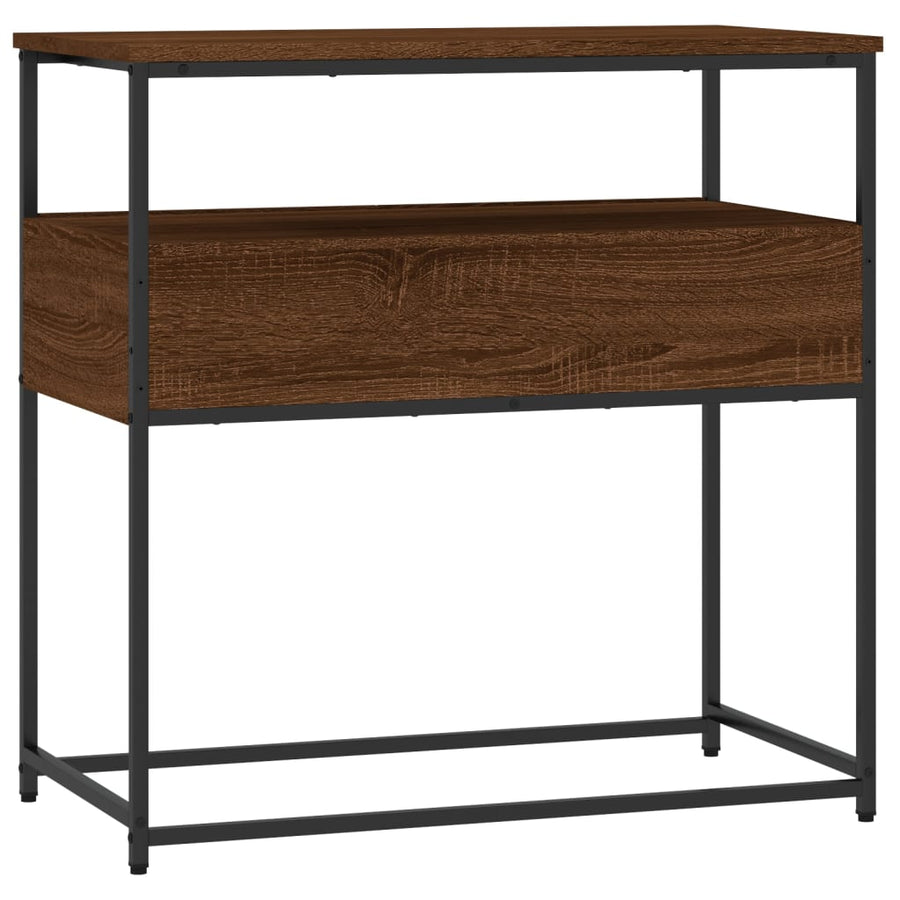 Wandtafel 75X40X75 Cm Bewerkt Hout Bruin Eikenkleur