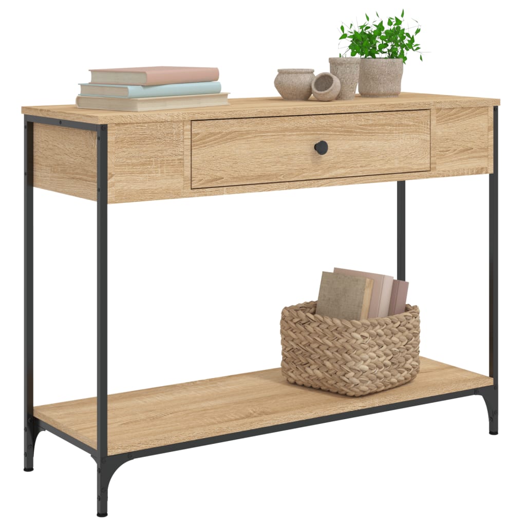 Wandtafel 00X34,5X75 Cm Bewerkt Hout Kleurig 100 x 34.5 x 75 cm Sonoma eiken